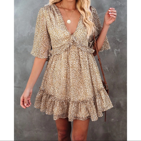 LAST ONE - STAREDOWN LEOPARD RUFFLE DRESS - Picture 10 of 11